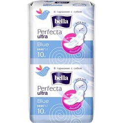 Гигиенические прокладки Bella Perfecta Ultra Blue (Белла Перфекта Ультра Блю), супертонкие, 4+ капли, 20 шт
