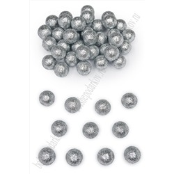 Новогоднее украшение "Шарик" 2 см (45 шт) SF-1680, серебро