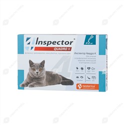 INSPECTOR QUADRO капли для кошек 4 - 8 кг, 1 пипетка.