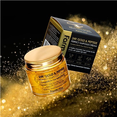 FarmStay 24K Gold&Peptide Perfect Ampoule Cream Крем для лица, 80мл