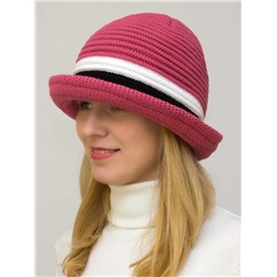 Шляпа женская весна-осень Violet (Цвет темно-розовый), размер 56-58, шерсть 30%