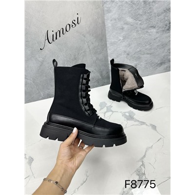 Женские ботинки ЗИМА F8775 черные