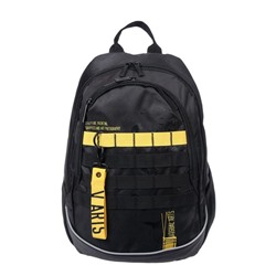 Рюкзак молодежный 42 х 30 х 20 см, эргономичная спинка, Hatber Street, Creative, чёрный/жёлтый NRk64082