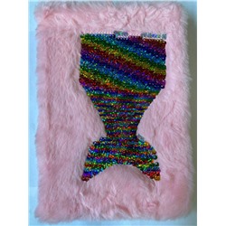 Блокнот плюшевый "Mermaid tail", mix (21,5х15 см)