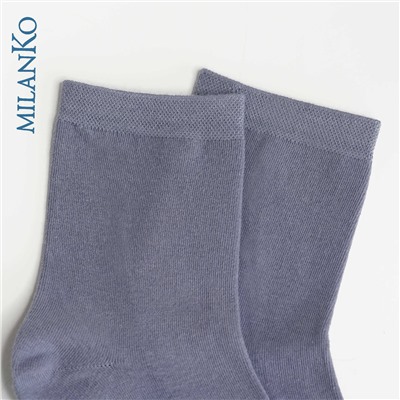 Хлопковые носки  однотонные (цветные 6 пар) MilanKo N-210 упаковка