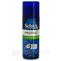 Пена для бритья "Schick" Protect, для чувствительной кожи, 200 мл