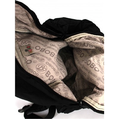 Рюкзак жен  (СКЛАДНОЙ)  текстиль BoBo-6701,  1отд,  1внут+3внеш/карм,  черный 262200