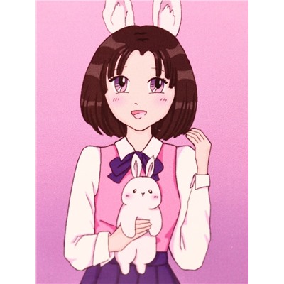 Держатель для карт Аниме "Love bunny girl" (6,5 х 10,4 см)