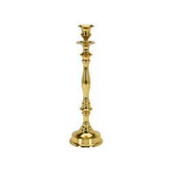Канделябр БРИЛЛАРЕ, под одну свечу, золотой, 36 см, Koopman International
