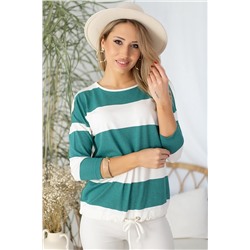HAJDAN BL1190  белый/зеленый блузка