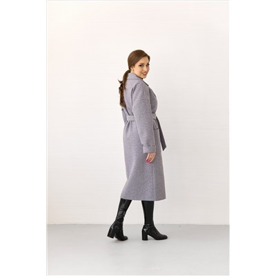 Пальто женское демисезонное 20550  (лиловый/диагональ)