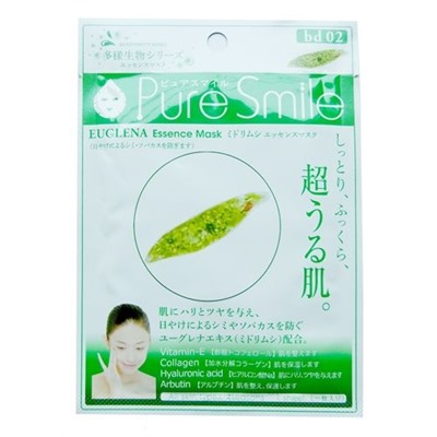 "Pure Smile" "Living Essences" Энергетическая маска для лица с эссенцией эвглены зелёной 23мл