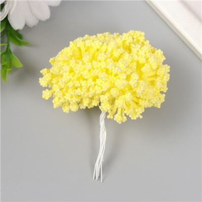 Цветы для декорирования "Облако" лимон 1 букет=12 цветов 8 см