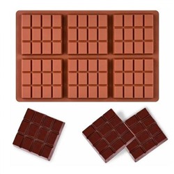 Силиконовая форма для шоколада Плитка 6 ячеек