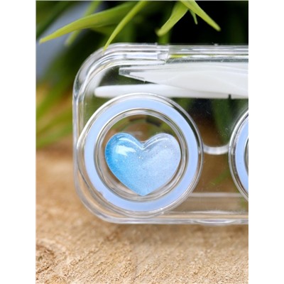Контейнер для линз «Circle hearts», blue
