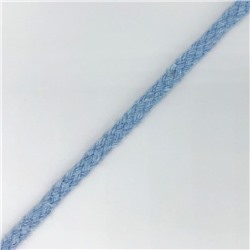 Шнур круглый коса х/б голубой 0,5см