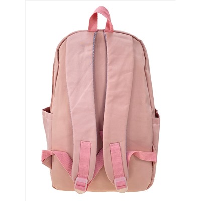 Молодежный рюкзак из текстиля, цвет светло розовый