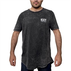 Мужская оверсайз футболка KSCY – винтажные акценты, объемный крой, асимметричная спина №274