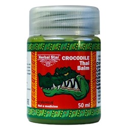 Herbal Star Бальзам Crocodile thai balm (крокодилий), пластик (баночка-50мл).12