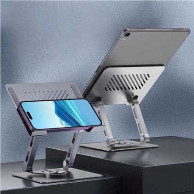 Держатель для планшетов 360-degree rotating tablet stand space silver