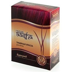 AASHA Краска для волос травяная Бургунд 6 пак. по 10 гр.