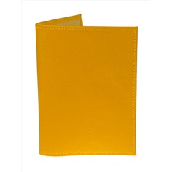 Обложка на паспорт из натуральной кожи, цвет желтый