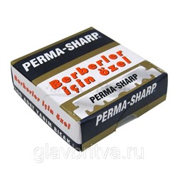 Лезвия для бритья односторонние PERMA-SHARP Super, 100шт. в картоне (для шаветок)