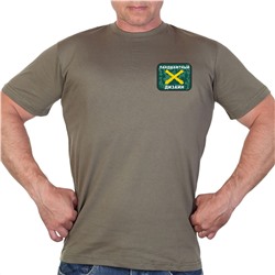Мужская оливковая футболка с термотрансфером "Ландшафтный дизайн"