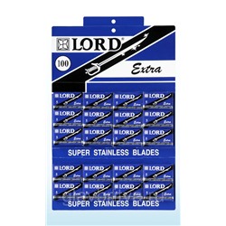 Лезвия для бритья классические двусторонние LORD Super Stainless EXTRA 5 шт. (20Х5шт. на карте=100 лезвий)