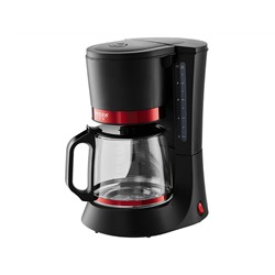Кофеварка LUX DL-8152 черная с красным DELTA