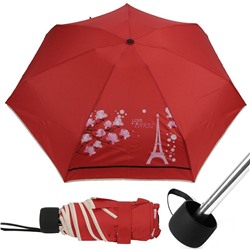 Зонт складной красный "Эйфелева башня"