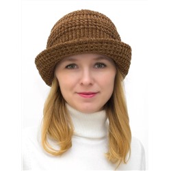 Шляпа женская весна-осень Анри (Цвет темно-коричневый), размер 54-56, шерсть 30%