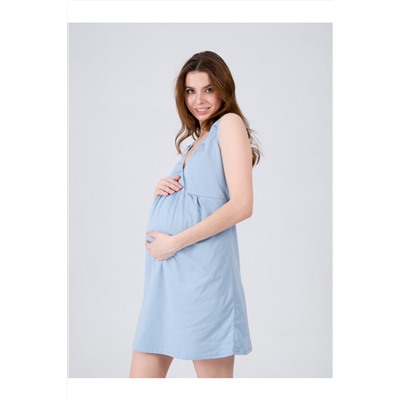 Сорочка для беременных и кормящих 8.136 голубой