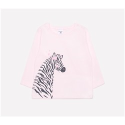 Джемпер для девочки Crockid К 300869 нежно-розовый (веселые зебры)