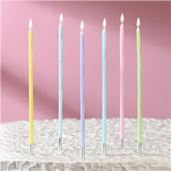 Набор свечей в торт, 7 штук, 11,5 см, разноцветные