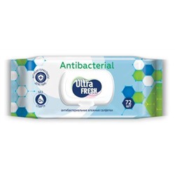 Ultra Fresh Antibacterial Влажные салфетки (72шт) с клапаном/ 14410134