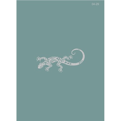 04-29 Термотрансфер Серебряная ящерица дудлинг 8,6х4,3см