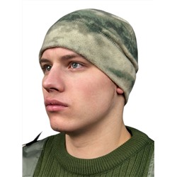 Флисовая мужская шапка (Защитный камуфляж)