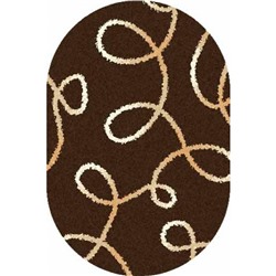 Ковёр овальный Shaggy ultra s612, размер 300x400 см, цвет brown
