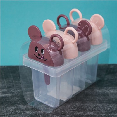 Формочки для мороженого "Mouse", pink, mix