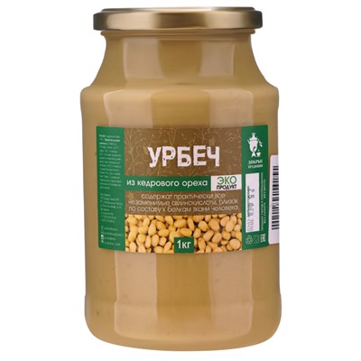 Урбеч из кедрового ореха, стекло, 1 кг