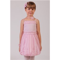 Нарядная розовая блузка для девочки, модель 0614