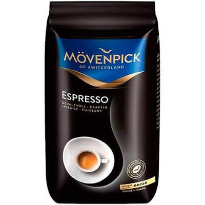 Кофе MOVENPICK ESPRESSO Зерно 500 гр., 90% Арабика 10%Робуста