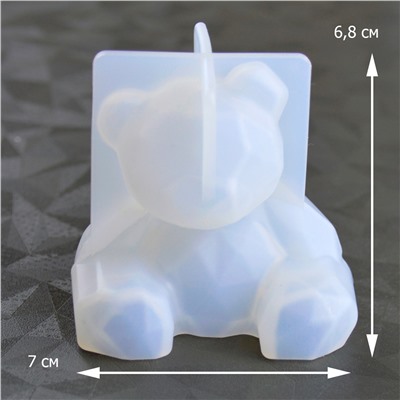 Силиконовая форма для шоколада Мишка в гранях 3D