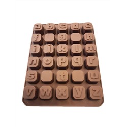 Силиконовая форма для шоколада Английский алфавит, 30 ячеек