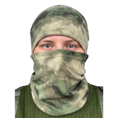 Тактический комплект шапка и бафф (Защитный камуфляж)