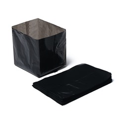 Пакет для рассады, 0.3 л, 13 × 7 см, толщина 50 мкм, с перфорацией, чёрный