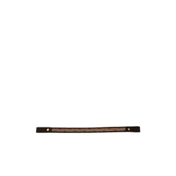 Налобник прямой, лента, кожа, 20 мм, 40 см, коричневый, КС118к