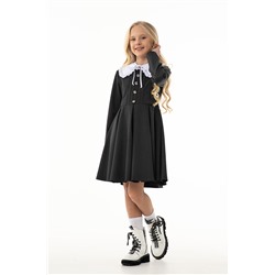 Серое школьное платье, модель 0167