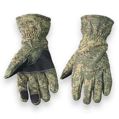 Ветрозащитные зимние перчатки SoftShell Shark Skin (Цифра), – Флис, тефлоновая пропитка, противоскользящая вставка на ладони, делают перчатки незаменимыми в зимние морозы. №351